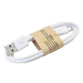 USB kabelis microUSB (baltas) 1.0m