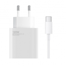 Telefono įkroviklis Xiaomi HyperCharge Combo BHR9462EU 120 W USB-A QC GaN baltas