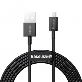USB kabelis Baseus Superior microUSB 2A 2.0m (juodas) CAMYS-A01