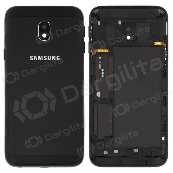 Samsung J330 Galaxy J3 2017 galinis baterijos dangtelis (juodas) (naudotas grade C, originalus)