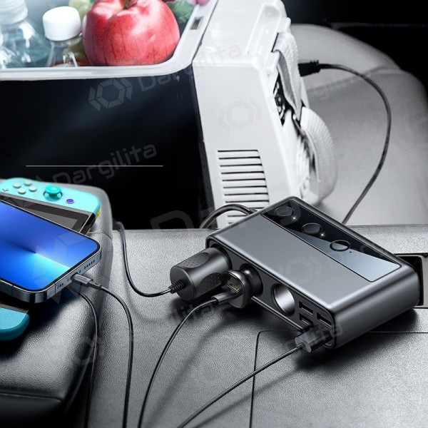 Automobilinis įkroviklis Joyroom JR-CL06 154 W USB-C + USB-A PD QC juodas