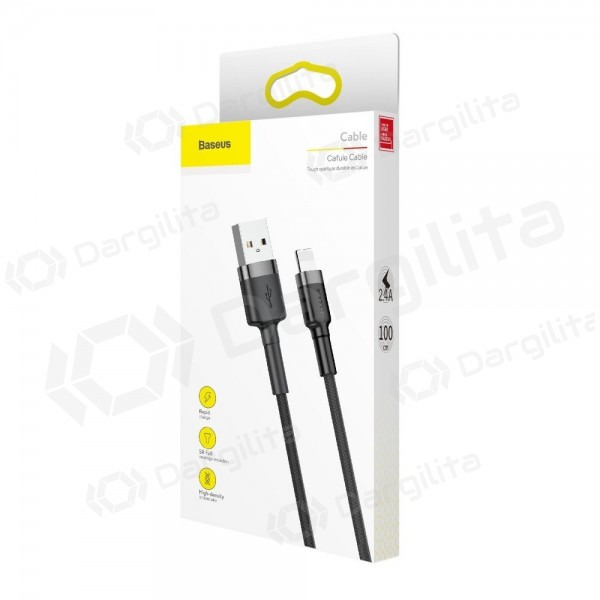 Lightning laidas Baseus Cafule USB-A į Lightning 1 m 2.4 A juodas
