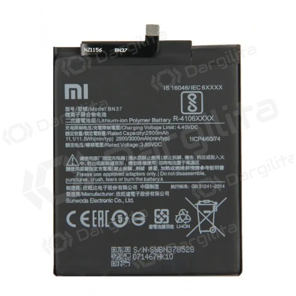 Xiaomi Redmi 6 / 6A (BN37) baterija / akumuliatorius (3000mAh) (service pack) (originalus)