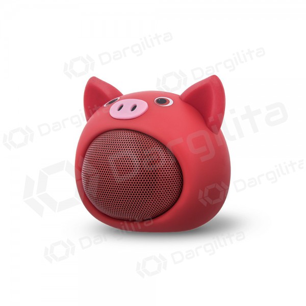 Bluetooth nešiojamas viršutinis garsiakalbis Forever Sweet Animal Pig Rose ABS-100