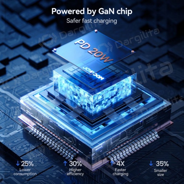 Telefono įkroviklis Joyroom JR-TCG08 20 W USB-C GaN juodas