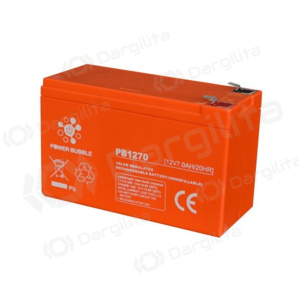 Akumuliatorius Power Bubble Premium PBP1207 (7Ah, 12V)
