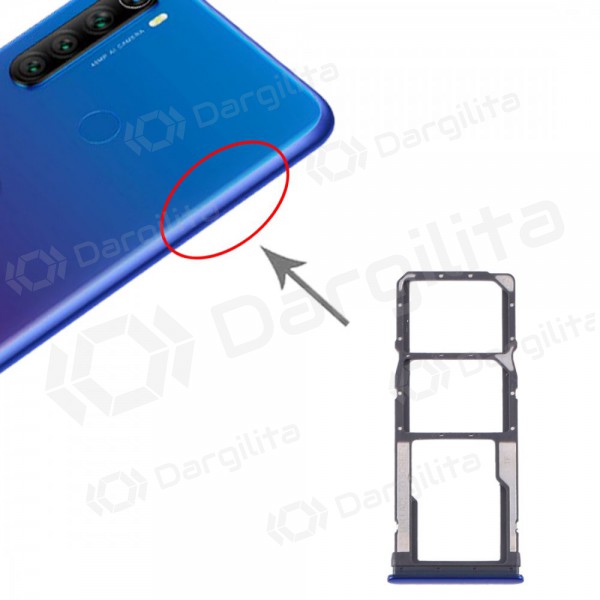 Xiaomi Redmi Note 8 / Redmi Note 8 2021 SIM kortelės laikiklis mėlynas (Neptune Blue)