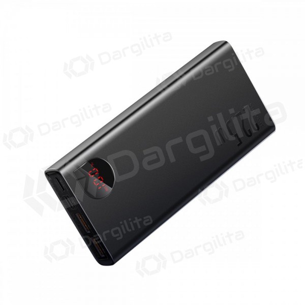 Išorinė baterija Power Bank Baseus Adaman 22.5W 20000mAh + Type-C 0.3m juoda PPAD070101