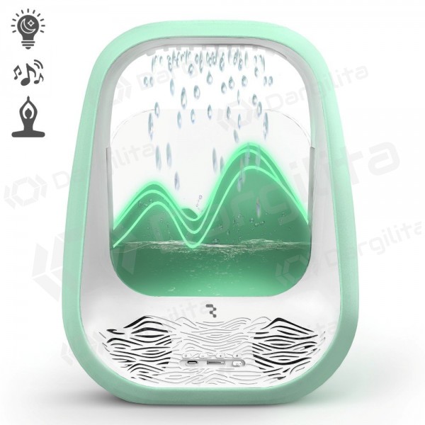Relaksacinis Bluetooth garsiakalbis su RGB apšvietimu Relaxing Rain žalias