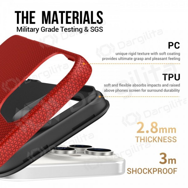 Apple iPhone 17 Pro dėklas „Perfectionists“ (raudonas)