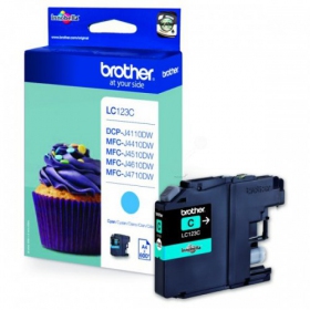 Brother LC 123 (LC123C), žydra kasetė rašaliniams spausdintuvams