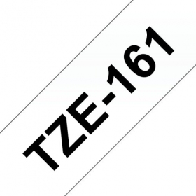 Brother TZe-161 (TZe161) Laminuota ženklinimo juostelė Black on Clear, 36mm, 8m