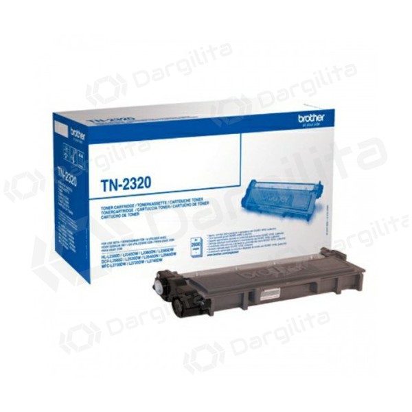Brother TN-2320 (TN2320), juoda kasetė lazeriniams spausdintuvams, 2600 psl. Brother TN-2320 (TN2320), juoda kasetė lazeriniams spausdintuvams, 2600 psl.
