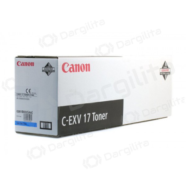 Canon C-EXV 17 (0261B002), žydra kasetė lazeriniams spausdintuvams Canon C-EXV 17 (0261B002), žydra kasetė lazeriniams spausdintuvams