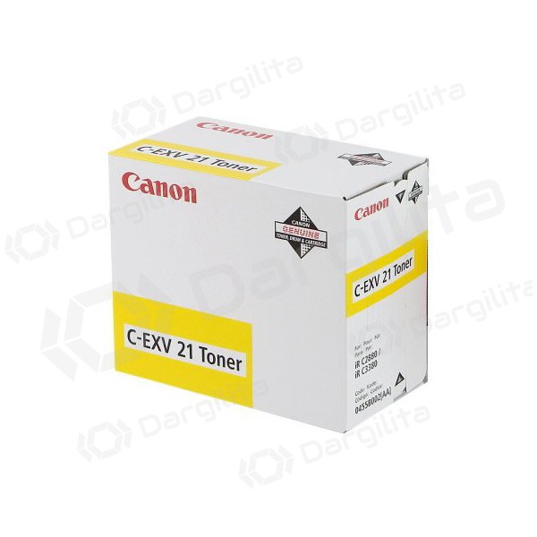 Canon C-EXV 21 (0455B002), geltona kasetė lazeriniams spausdintuvams, 14000 psl.