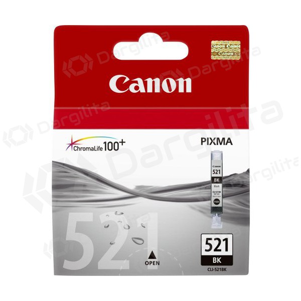 Canon CLI-521 (2933B001), juoda kasetė rašaliniams spausdintuvams Canon CLI-521 (2933B001), juoda kasetė rašaliniams spausdintuvams