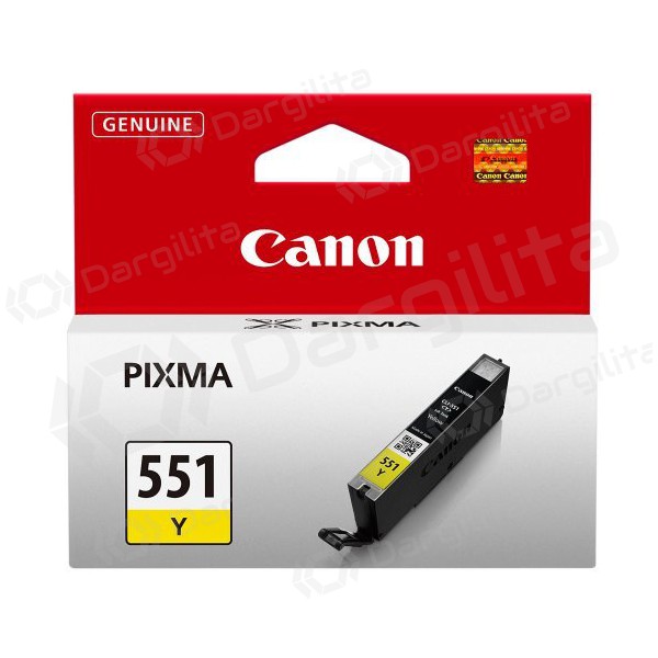 Canon CLI-551 (6511B001), geltona kasetė rašaliniams spausdintuvams