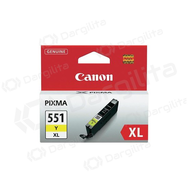 Canon CLI-551XL (6446B001), geltona kasetė rašaliniams spausdintuvams