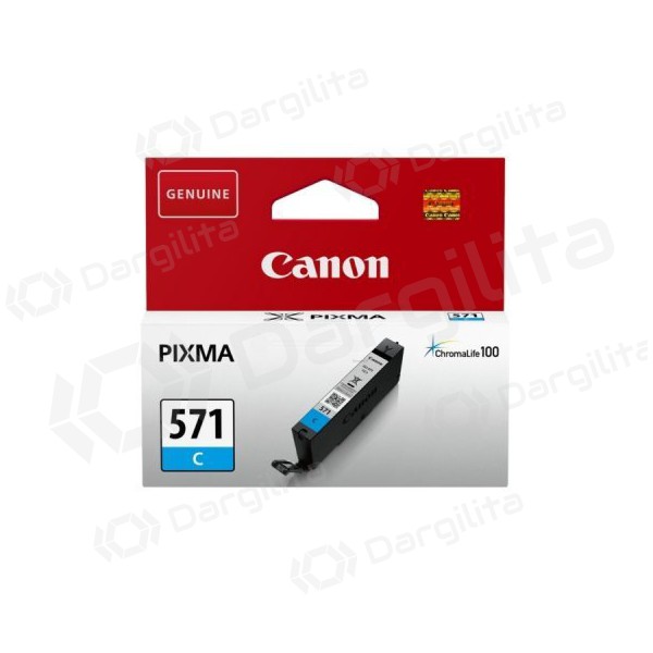 Canon CLI-571C (0386C001), žydra kasetė rašaliniams spausdintuvams, 345 psl.