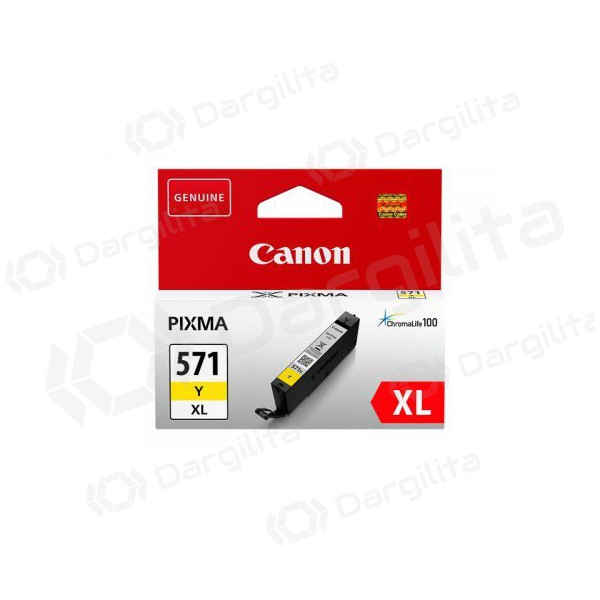 Canon CLI-571XLY (0334C001), geltona kasetė rašaliniams spausdintuvams, 715 psl.