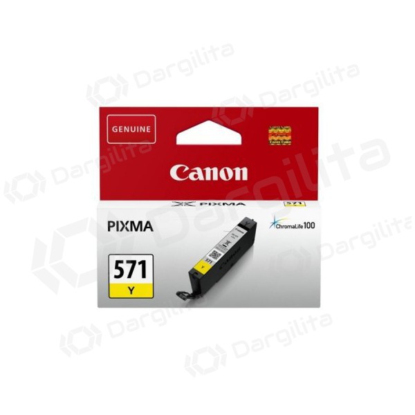 Canon CLI-571Y (0388C001), geltona kasetė rašaliniams spausdintuvams, 347 psl.