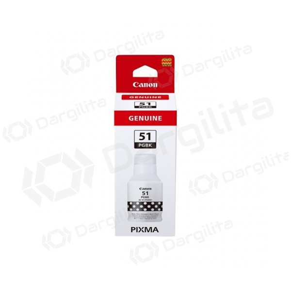 Canon GI-51PGBK (4529C001), juoda kasetė rašaliniams spausdintuvams, 6000 psl. Canon GI-51PGBK (4529C001), juoda kasetė rašaliniams spausdintuvams, 6000 psl.