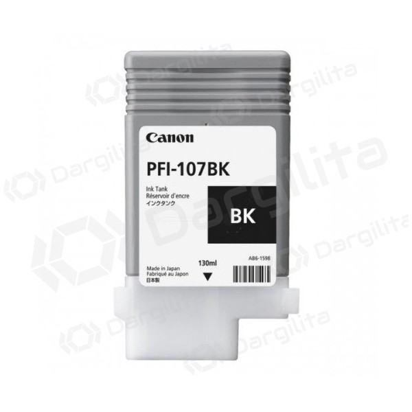 Canon PFI-107 (6705B001), juoda kasetė rašaliniams spausdintuvams Canon PFI-107 (6705B001), juoda kasetė rašaliniams spausdintuvams