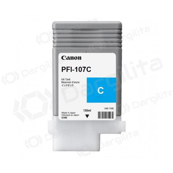 Canon PFI-107 (6706B001), žydra kasetė rašaliniams spausdintuvams