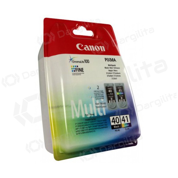 Canon PG-40 / CL-41 kasečių rinkinys (0615B043), juoda ir trispalvė kasetė rašaliniams spausdintuvams
