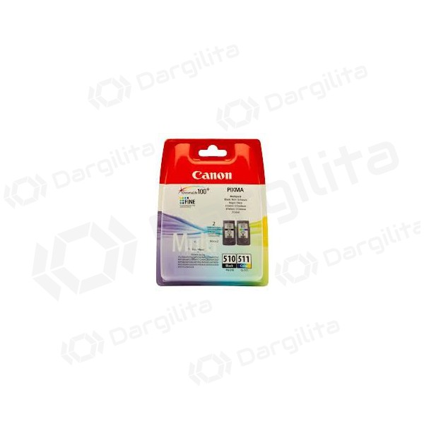 Canon PG-510/CL-511 kasečių rinkinys (2970B010), juoda ir trispalvė kasetė rašaliniams spausdintuvams