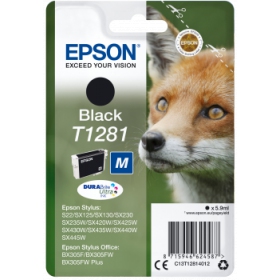 Epson (C13T12814012), juoda kasetė rašaliniams spausdintuvams, 185 psl.