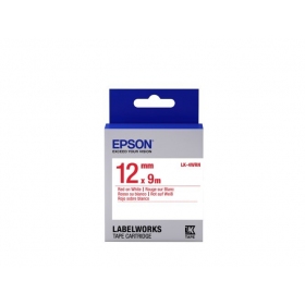 Epson LK-4WRN (C53S654011) Label Cartridge Standard, Red on White 12mm (9m)