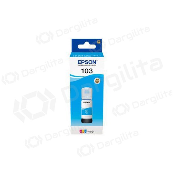 Epson 103 EcoTank (C13T00S24A), žydra kasetė rašaliniams spausdintuvams, 65 ml Epson 103 EcoTank (C13T00S24A), žydra kasetė rašaliniams spausdintuvams, 65 ml