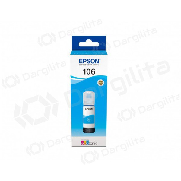Epson 106 (C13T00R240), žydra kasetė rašaliniams spausdintuvams, 70 ml