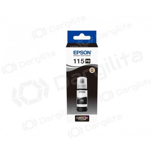 Epson 115 EcoTank (C13T07D14A) Rašalo papildymo buteliukas, Foto Juoda
