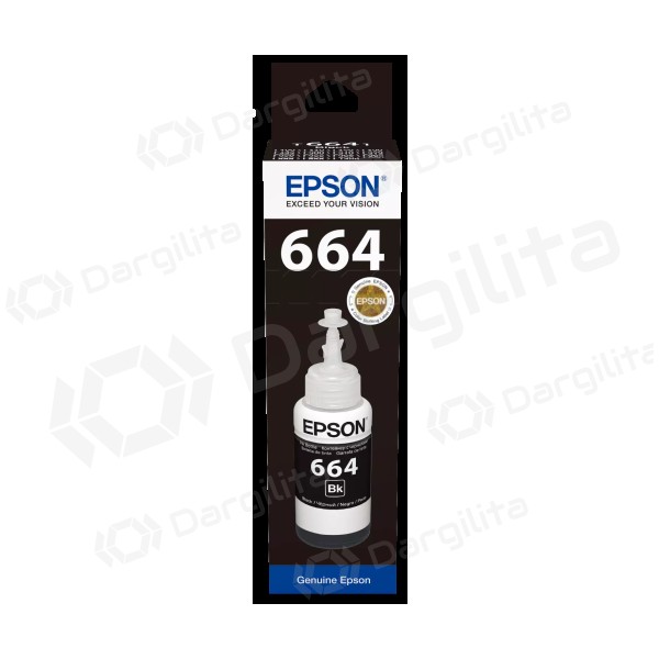 Epson 664BK (C13T66414A) Rašalo papildymo buteliukas, Juoda