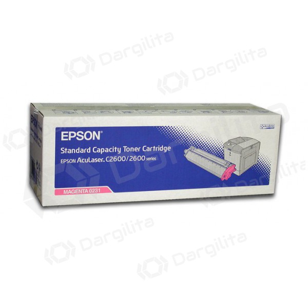 Epson C13S050232 (C2600), purpurinė kasetė lazeriniams spausdintuvams, 2000 psl. Epson C13S050232 (C2600), purpurinė kasetė lazeriniams spausdintuvams, 2000 psl.