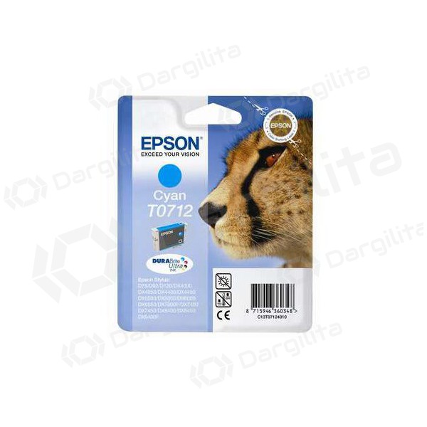 Epson (C13T07124012), žydra kasetė rašaliniams spausdintuvams
