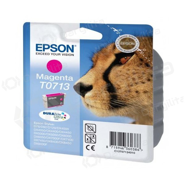 Epson (C13T07134012), purpurinė kasetė rašaliniams spausdintuvams Epson (C13T07134012), purpurinė kasetė rašaliniams spausdintuvams