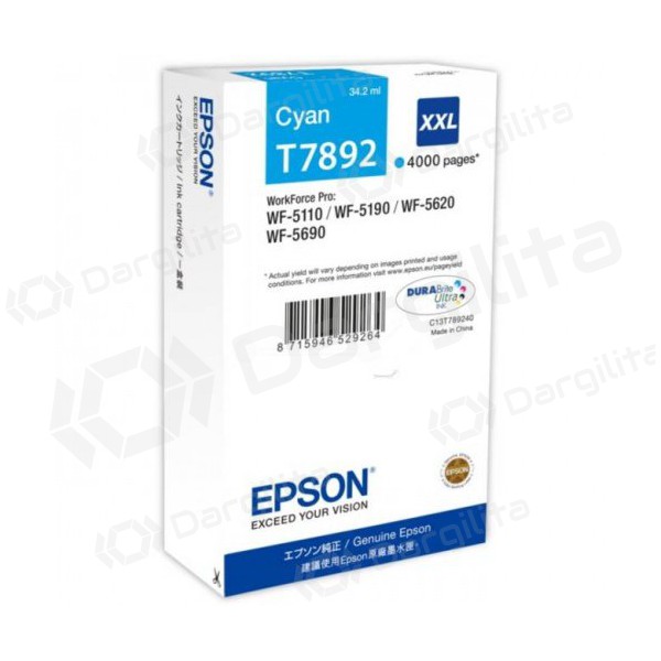 Epson HC (C13T789240), žydra kasetė rašaliniams spausdintuvams