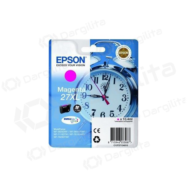 Epson No.27XL (C13T27134012), purpurinė kasetė rašaliniams spausdintuvams, 1100 psl.