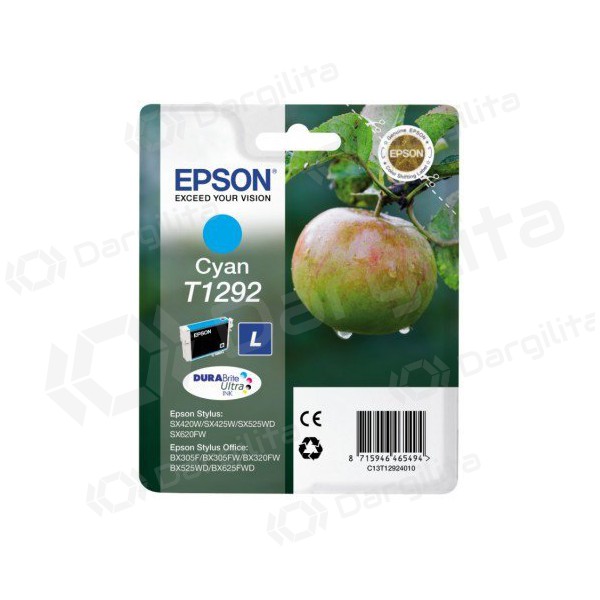 Epson T1292 (C13T12924012), žydra kasetė rašaliniams spausdintuvams, 474 psl.