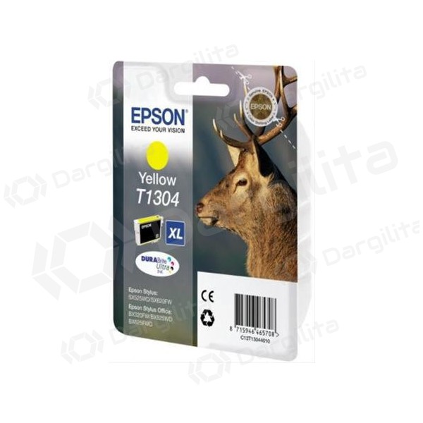 Epson T1304 (C13T13044012), geltona kasetė rašaliniams spausdintuvams, 1005 psl.