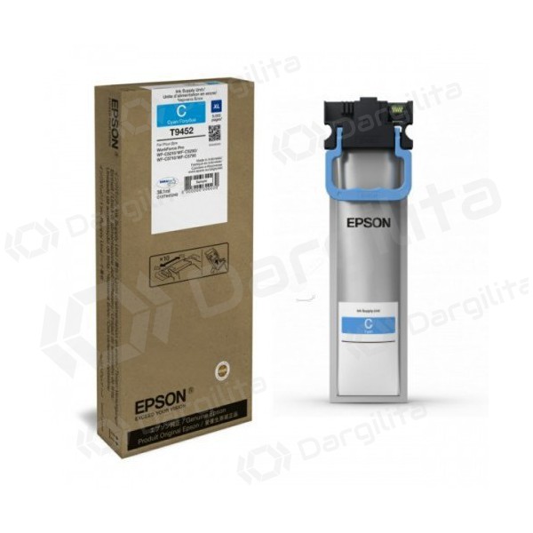 Epson XL (C13T945240), žydra kasetė rašaliniams spausdintuvams, 5000 psl. Epson XL (C13T945240), žydra kasetė rašaliniams spausdintuvams, 5000 psl.