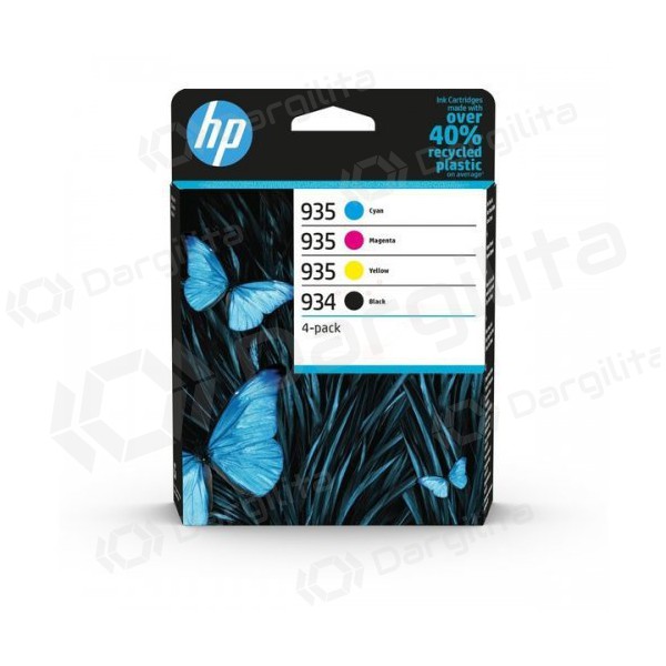 Hewlett-Packard kasečių rinkinys 934/935 (6ZC72AE), juoda, žydra, purpurinė, geltona kasetė rašaliniams spausdintuvams