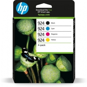 HP 924 CMYK 4-Pack (6C3Z1NE) Rašalinių kasečių komplektas, BK/C/M/Y