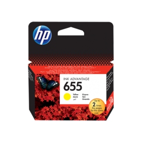 HP No.655 (CZ112AE), geltona kasetė rašaliniams spausdintuvams
