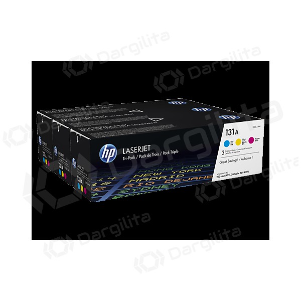 HP 131A (U0SL1AM) (CF211A+CF212A+CF213A), žydra, purpurinė, geltona kasetė lazeriniams spausdintuvams, 5400 psl.