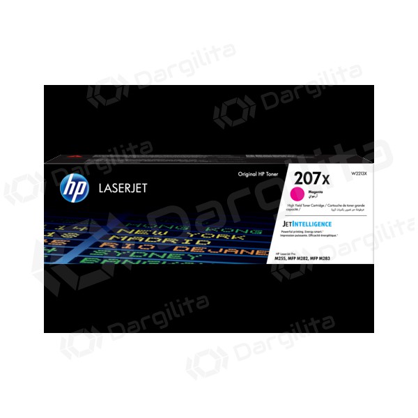 HP 207X W2213X, purpurinė kasetė lazeriniams spausdintuvams