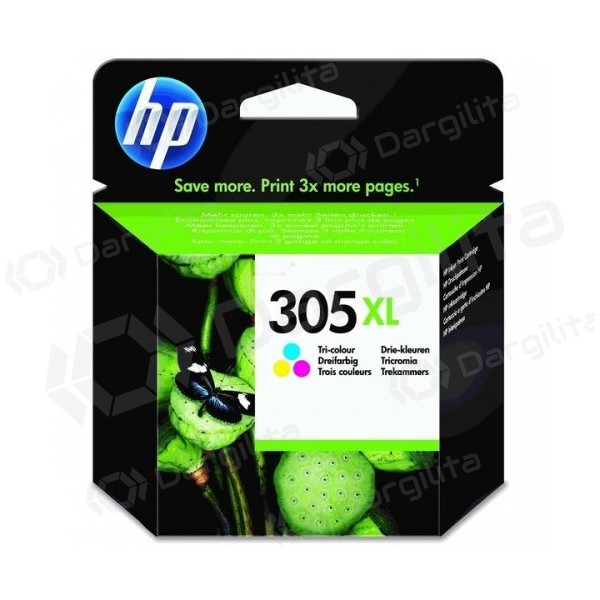 HP 305XL Tri-color (3YM63AE) Rašalinė kasetė, CMY